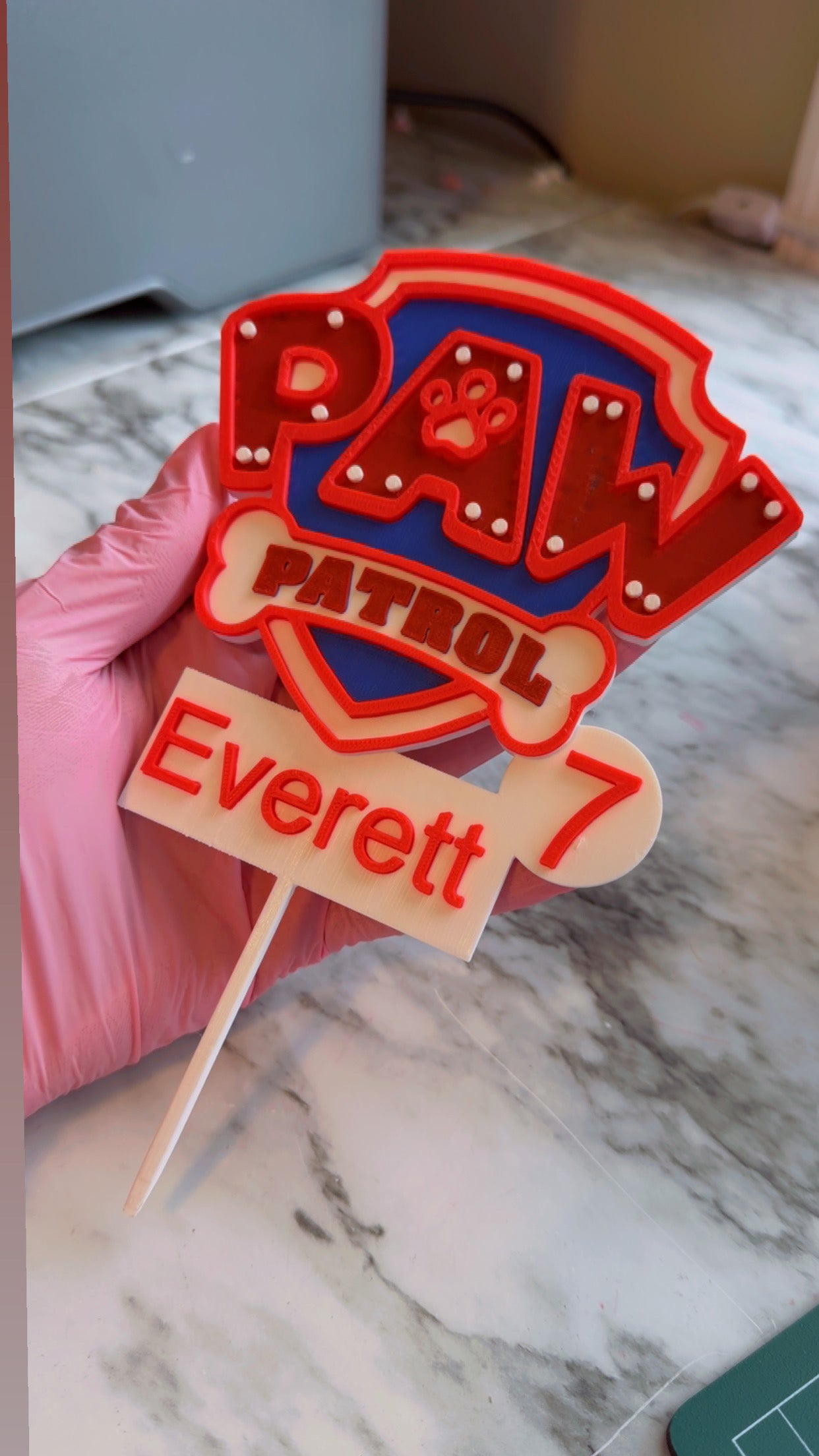 Custom 3D Printed Cake Toppers